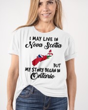 Began In Ontario - Live In Nova Scotia Classic T-Shirt apparel-classic-tshirt-lifestyle-front-101