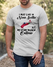 Began In Ontario - Live In Nova Scotia Classic T-Shirt apparel-classic-tshirt-lifestyle-front-53