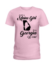 MAINE GIRL IN GEORGIA Ladies T-Shirt front