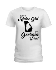 MAINE GIRL IN GEORGIA Ladies T-Shirt tile