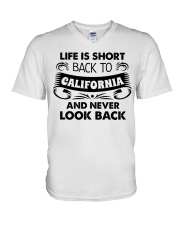 Back To California V-Neck T-Shirt tile