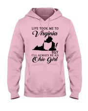 OHIO GIRL LIFE TOOK ME TO VIRGINIA Hooded Sweatshirt front