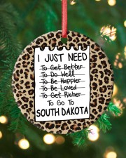 I Just Need To Go To South Dakota Circle ornament - single (porcelain) custom-circle-ornament-single-porcelain-lifestyle-11