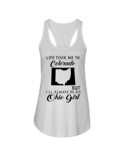 OHIO GIRL LIFE TOOK ME TO COLORADO Ladies Flowy Tank tile