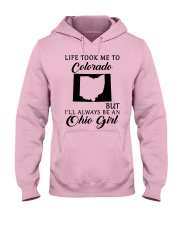 OHIO GIRL LIFE TOOK ME TO COLORADO Hooded Sweatshirt front