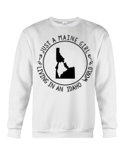 MAINE GIRL LIVING IN IDAHO Crewneck Sweatshirt tile