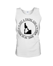 MAINE GIRL LIVING IN IDAHO Unisex Tank tile