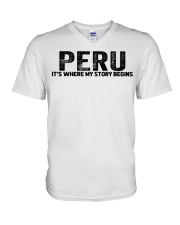 Peru - My Story Begins V-Neck T-Shirt tile