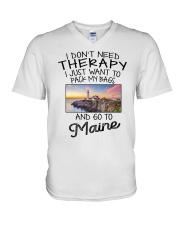 Pack My Bags - Go To Maine V-Neck T-Shirt tile
