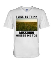 Missouri Misses Me Too V-Neck T-Shirt tile