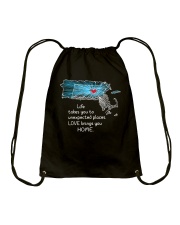 PUERTO RICO MASSACHUSETTS LOVE BRINGS YOU HOME Drawstring Bag tile