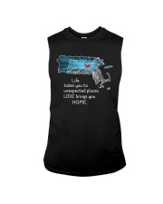 PUERTO RICO MASSACHUSETTS LOVE BRINGS YOU HOME Sleeveless Tee tile