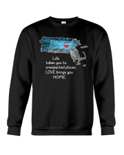 PUERTO RICO MASSACHUSETTS LOVE BRINGS YOU HOME Crewneck Sweatshirt tile