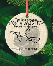 The Love Mom Daughter North Carolina Florida Circle ornament - single (porcelain) custom-circle-ornament-single-porcelain-lifestyle-10