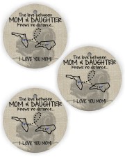 The Love Mom Daughter North Carolina Florida Circle Ornament (Wood tile