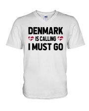Denmark Is Calling V-Neck T-Shirt tile
