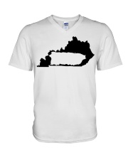 MAP PUERTO RICO IN KENTUCKY V-Neck T-Shirt tile
