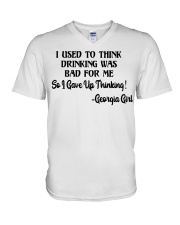 Georgia Girl Gave Up Thinking V-Neck T-Shirt tile
