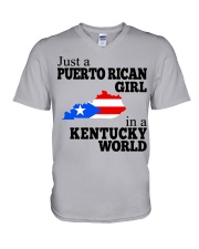 PUERTO RICAN GIRL IN KENTUCKY V-Neck T-Shirt tile