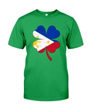 Flag Philippines Four Leaf Clover Classic T-Shirt front