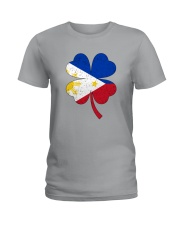 Flag Philippines Four Leaf Clover Ladies T-Shirt tile
