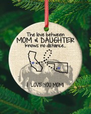 The Love Mom And Daughter Oklahoma California Circle ornament - single (porcelain) custom-circle-ornament-single-porcelain-lifestyle-10