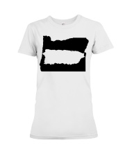 MAP PUERTO RICO IN OREGON Premium Fit Ladies Tee tile