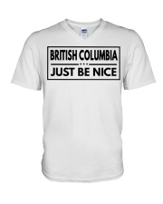 British Columbia Just Be Nice V-Neck T-Shirt tile