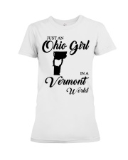 OHIO GIRL IN VERMONT Premium Fit Ladies Tee tile