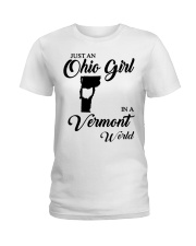 OHIO GIRL IN VERMONT Ladies T-Shirt tile
