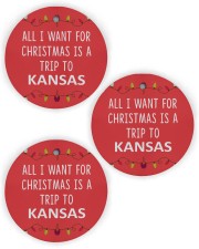 A Trip To Kansas Circle Ornament (Wood tile
