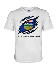 Don't Forget Your Roots - Alberta V-Neck T-Shirt tile