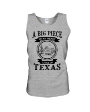A piece of my heart lives in Texas Unisex Tank tile