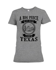 A piece of my heart lives in Texas Premium Fit Ladies Tee tile