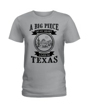 A piece of my heart lives in Texas Ladies T-Shirt tile