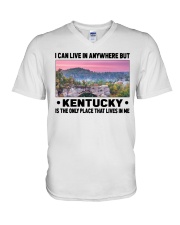 Kentucky Only Place Lives In Me V-Neck T-Shirt tile