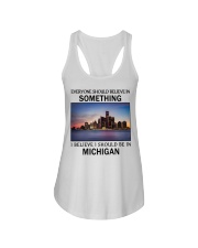 Should Be In Michigan Ladies Flowy Tank tile