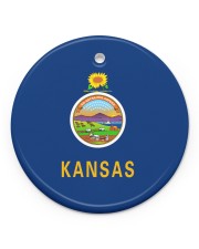 Flag Kansas Circle ornament - single (porcelain) front