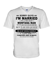 Sorry Guys I'm Married - Montana Man V-Neck T-Shirt tile