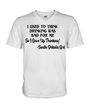 South Dakota Girl Gave Up Thinking V-Neck T-Shirt tile