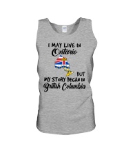 Began In British Columbia - Live In Ontario Unisex Tank tile