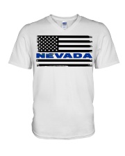 Flag - Nevada V-Neck T-Shirt tile
