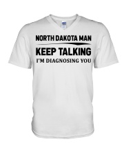 North Dakota Man - I'm Diagnosing V-Neck T-Shirt tile