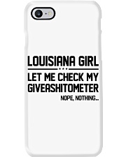 Louisiana girl let me check my giveshitometer Phone Case tile