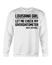 Louisiana girl let me check my giveshitometer Crewneck Sweatshirt tile