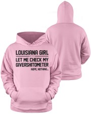 Louisiana girl let me check my giveshitometer Hooded Sweatshirt apparel-hooded-sweatshirt-lifestyle-front-38
