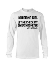 Louisiana girl let me check my giveshitometer Long Sleeve Tee tile