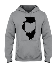 MAP OHIO IN ILLINOIS Hooded Sweatshirt front