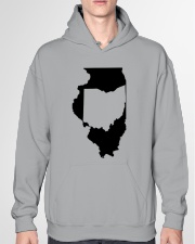 MAP OHIO IN ILLINOIS Hooded Sweatshirt garment-hooded-sweatshirt-front-04