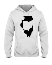 MAP OHIO IN ILLINOIS Hooded Sweatshirt tile